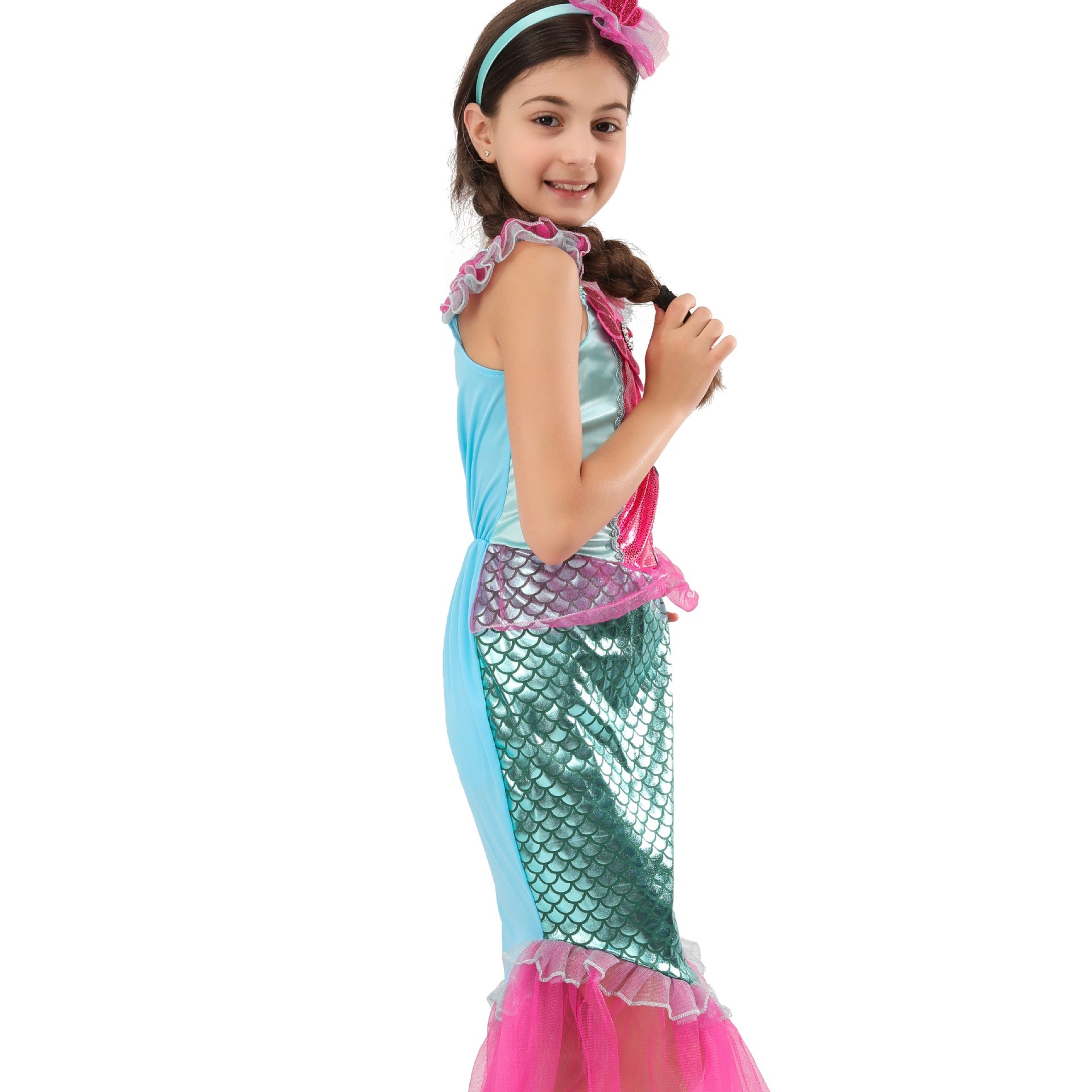 Pink Mermaid Princess Dress4